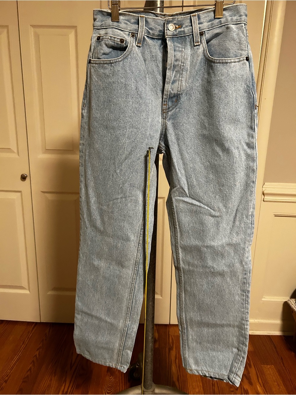 Still Here striped button fly jeans 26